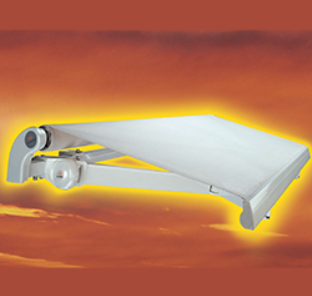 Art Monobloc 350 Awning – Llaza Monobloc Arm Awning on Square Bar, Ideal for Large Terraces, Up to 5.5m Width with Single Set of Arms, Manual or Motorised, High‑Strength Galaxia Support System